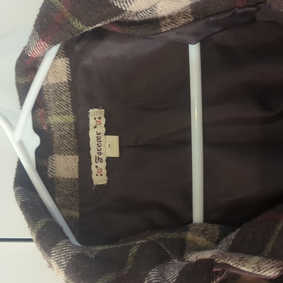 Brown Plaid Coat - Picture 2 of 5